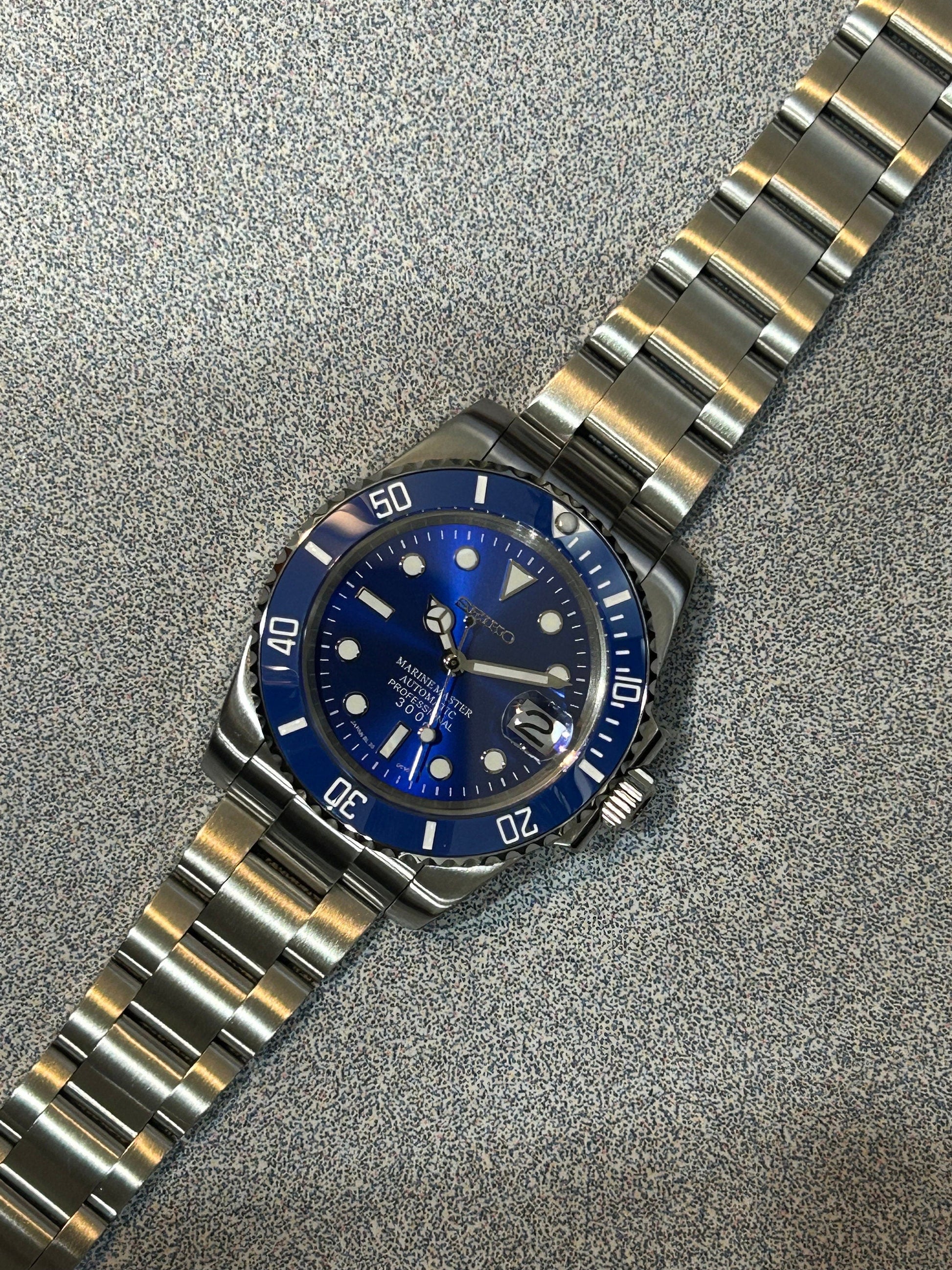 Submariner Smurf Style Blue Dial Ceramic Bezel Sapphire Crystal 40Mm